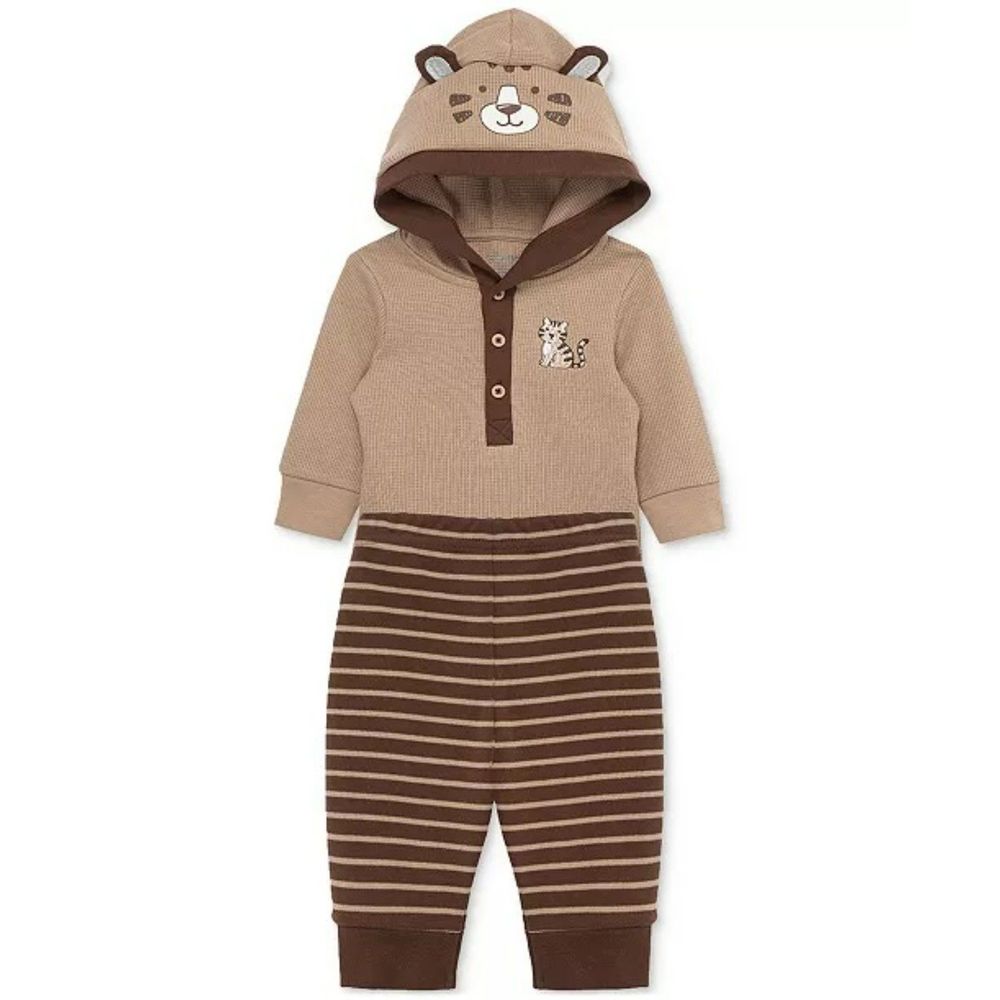 Baby Boys Cotton Tiger Bodysuit and Striped Pants, 2 Piece Set Baby Boys Cotton